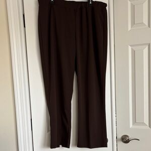 Ming Wang Chocolate Straight Leg Pants
